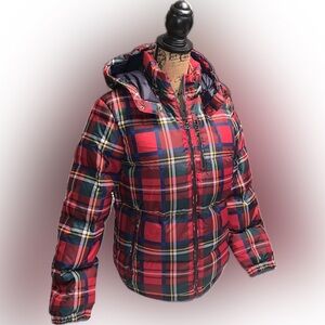 Polo by Ralph Lauren Red Plaid Kids Puffer Jacket